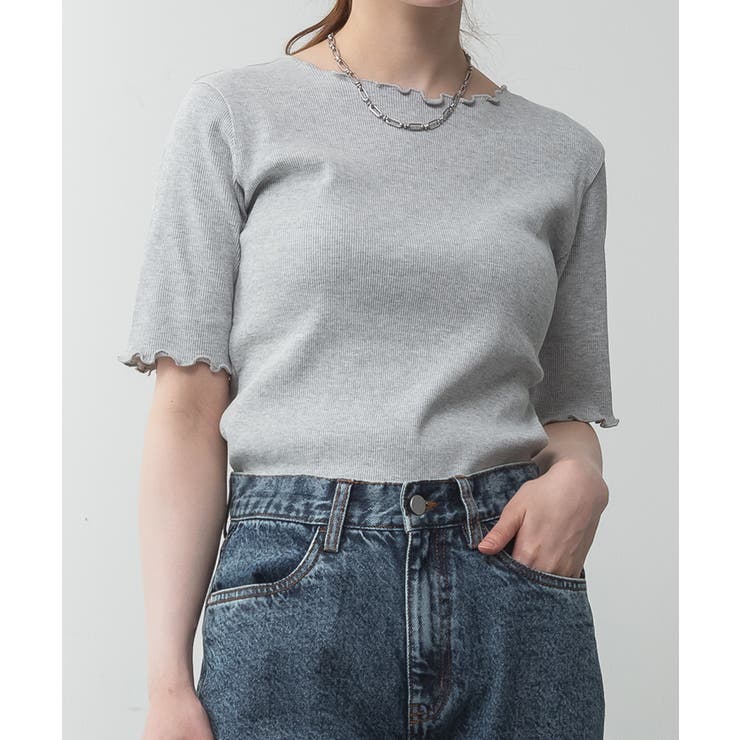 メロウリブ5分袖カットソー | atONE | 詳細画像34 