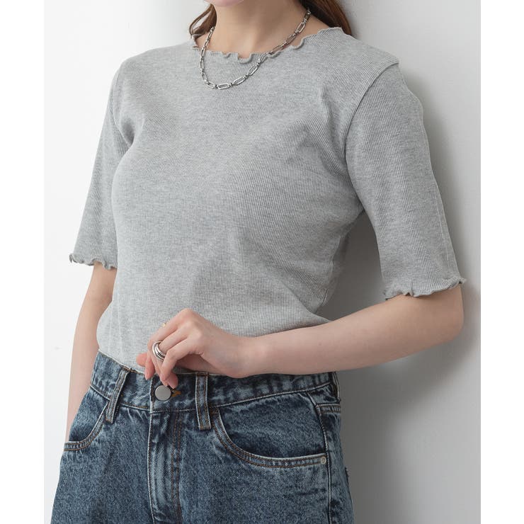 メロウリブ5分袖カットソー | atONE | 詳細画像35 