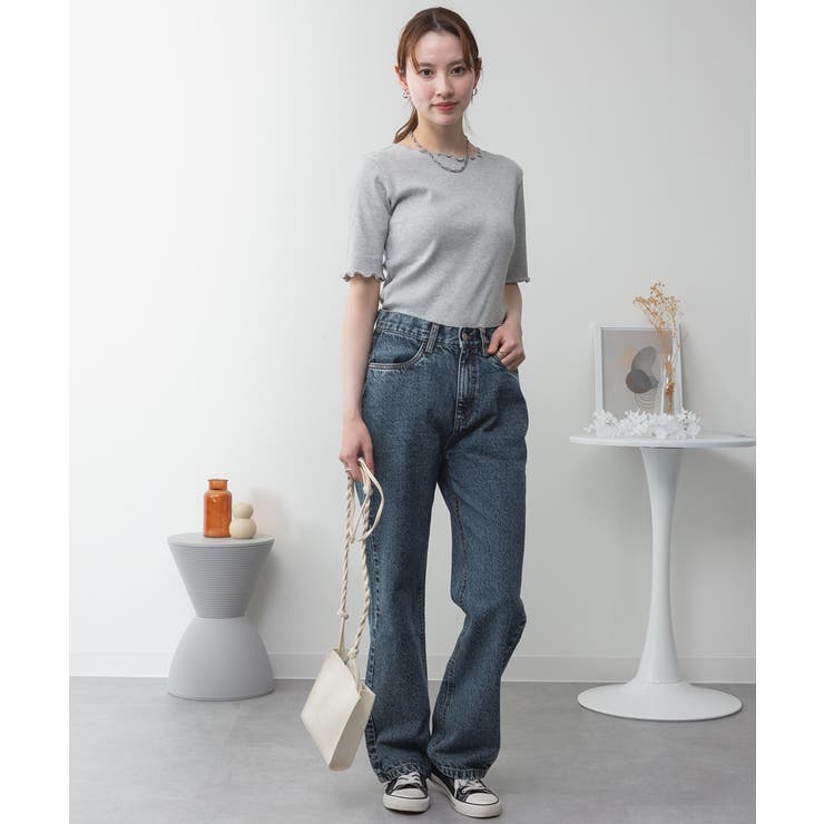 メロウリブ5分袖カットソー | atONE | 詳細画像36 