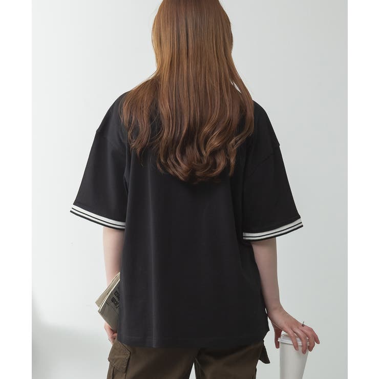 配色袖リブライン入りTシャツ | atONE | 詳細画像21 