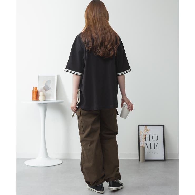 配色袖リブライン入りTシャツ | atONE | 詳細画像24 