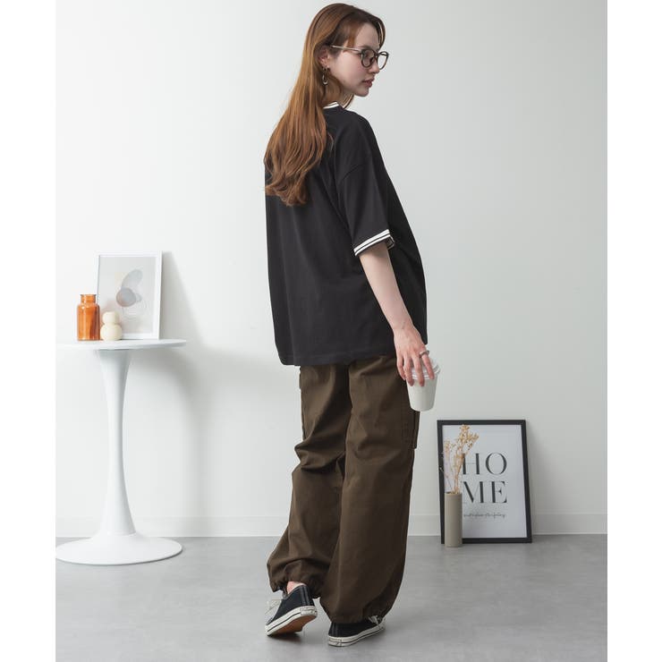 配色袖リブライン入りTシャツ | atONE | 詳細画像25 