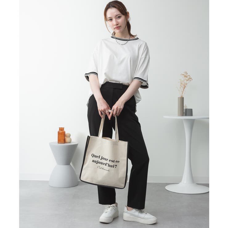 配色袖リブライン入りTシャツ | atONE | 詳細画像31 