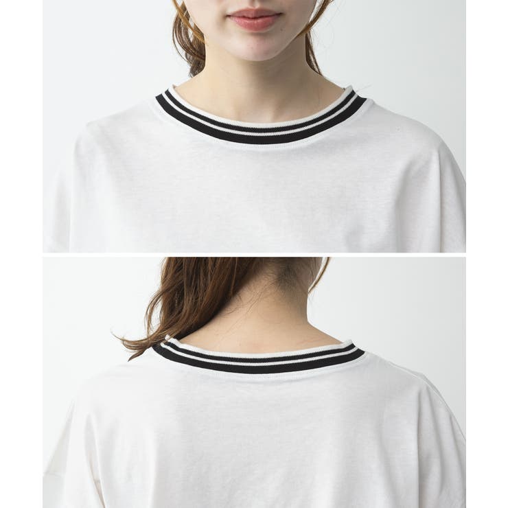 配色袖リブライン入りTシャツ | atONE | 詳細画像40 