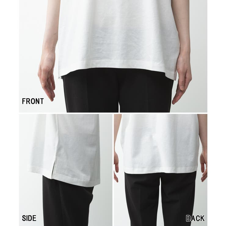 配色袖リブライン入りTシャツ | atONE | 詳細画像42 