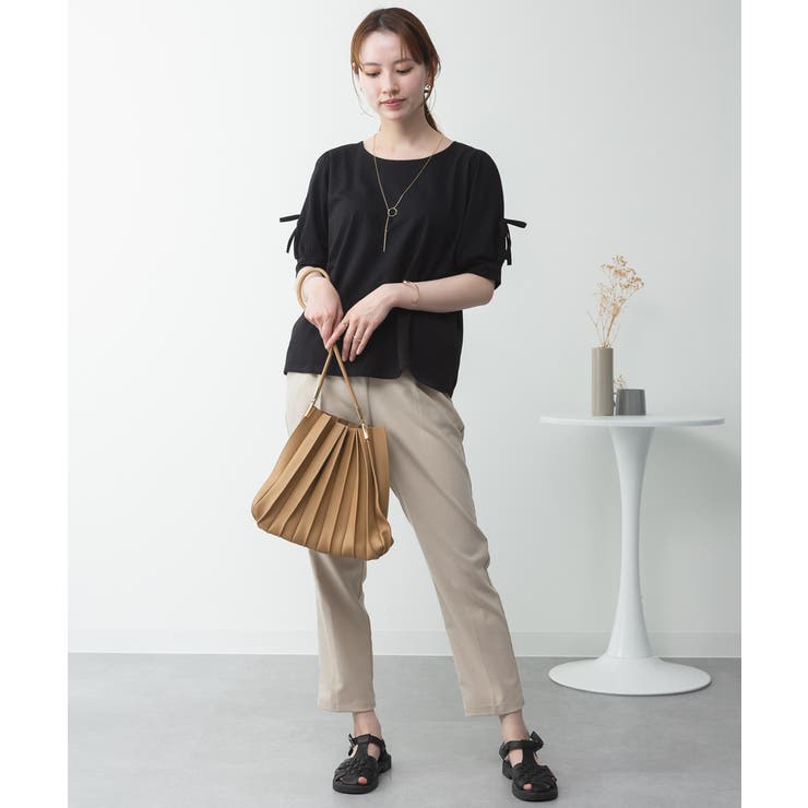 リボン付き袖ブラウス風カットソー | atONE | 詳細画像37 