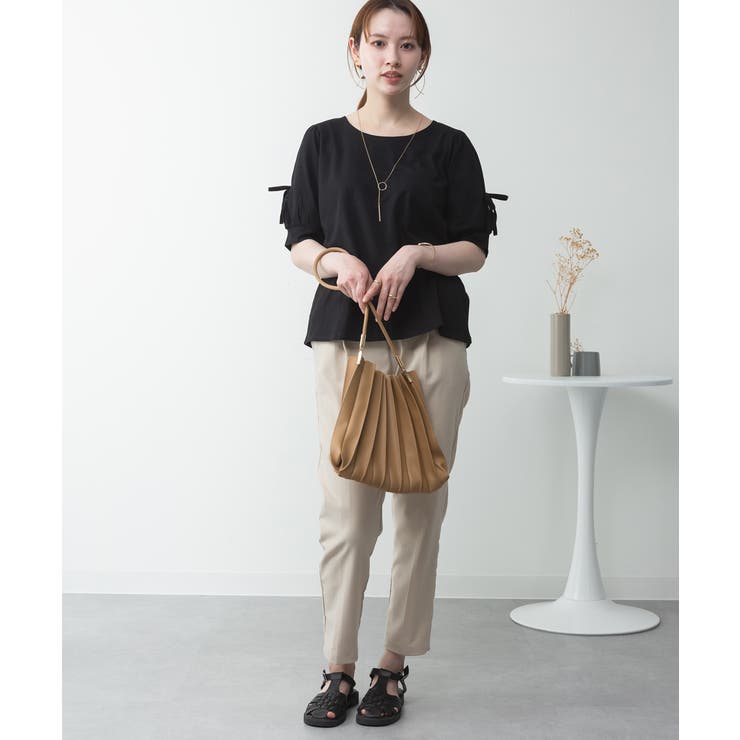 リボン付き袖ブラウス風カットソー | atONE | 詳細画像38 