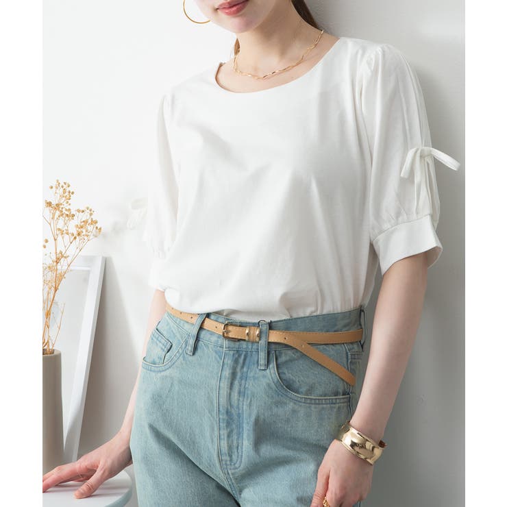 リボン付き袖ブラウス風カットソー | atONE | 詳細画像41 