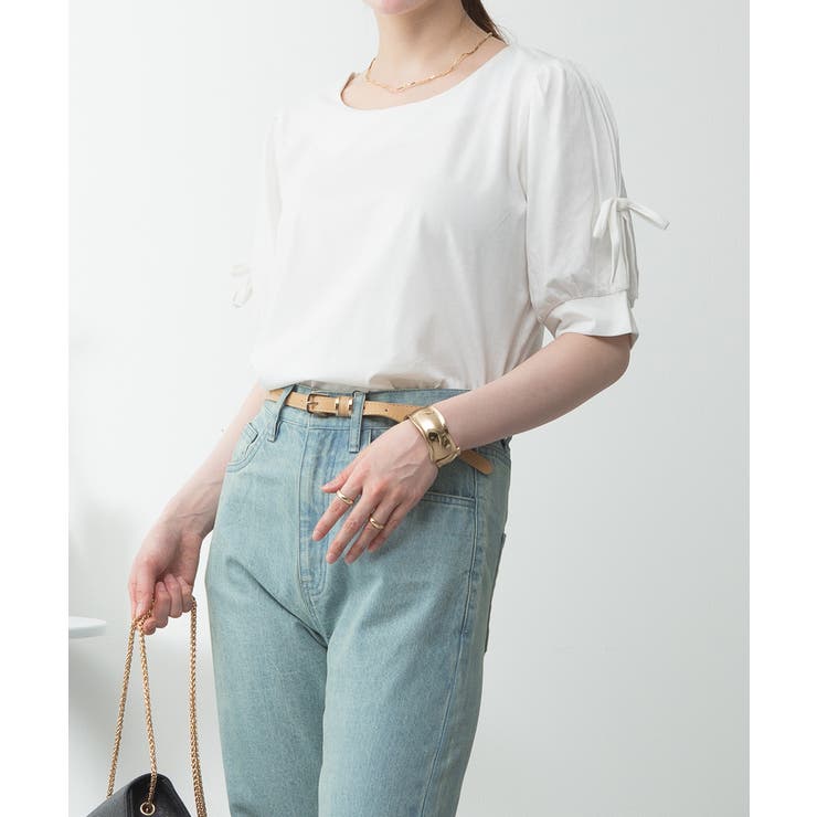 リボン付き袖ブラウス風カットソー | atONE | 詳細画像42 