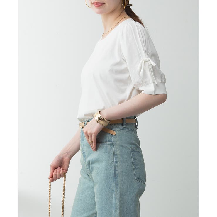 リボン付き袖ブラウス風カットソー | atONE | 詳細画像44 