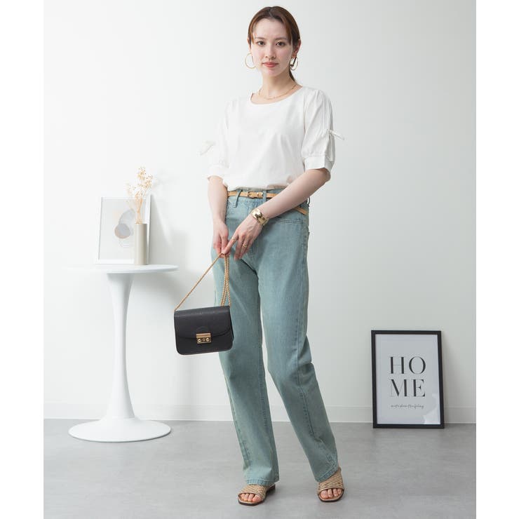 リボン付き袖ブラウス風カットソー | atONE | 詳細画像47 