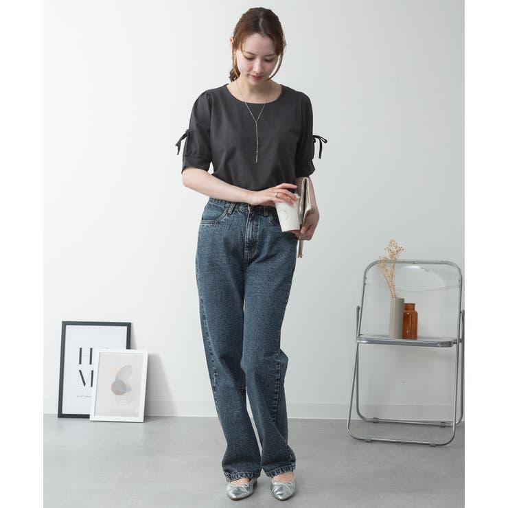 リボン付き袖ブラウス風カットソー | atONE | 詳細画像56 