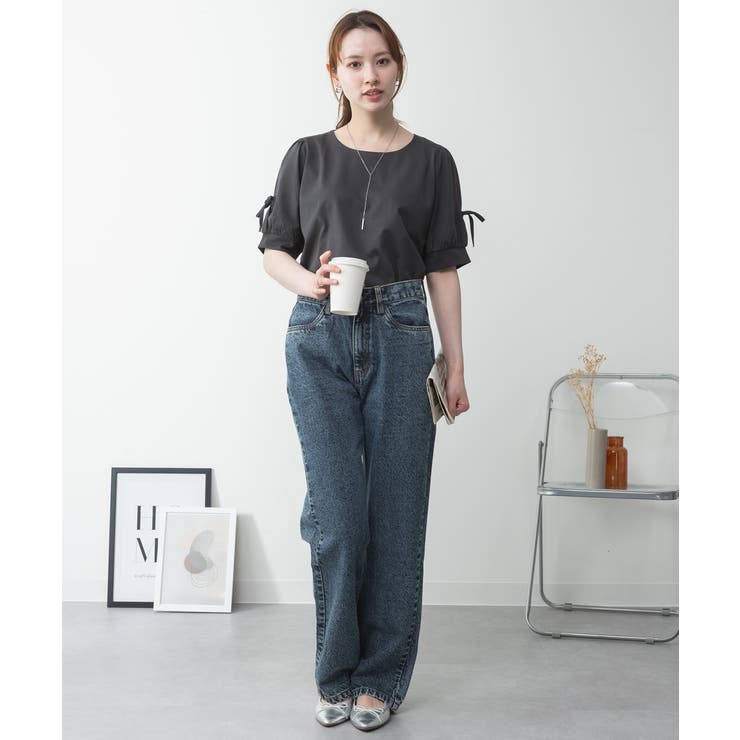 リボン付き袖ブラウス風カットソー | atONE | 詳細画像57 