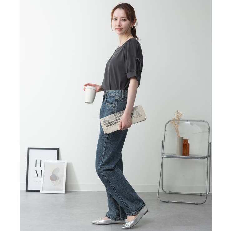 リボン付き袖ブラウス風カットソー | atONE | 詳細画像58 