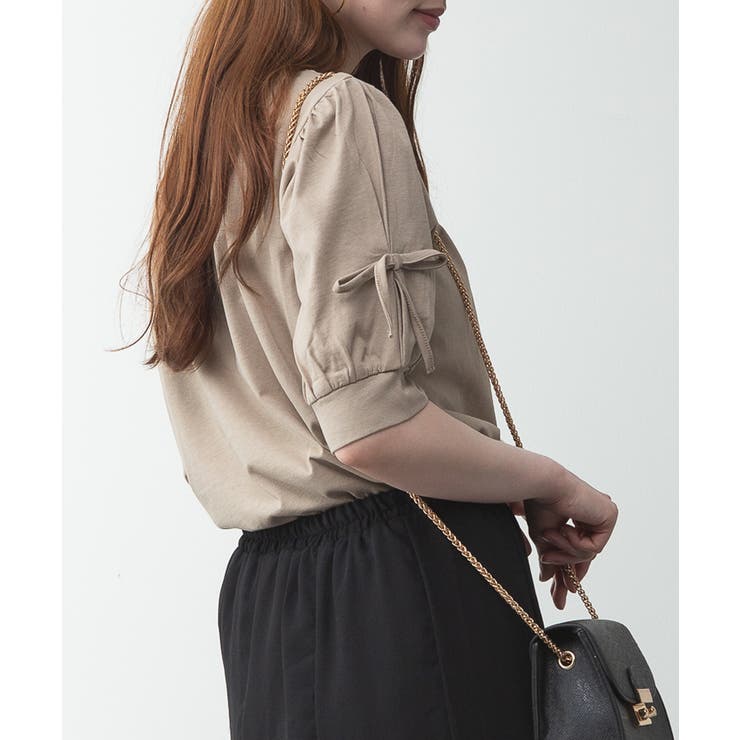 リボン付き袖ブラウス風カットソー | atONE | 詳細画像64 