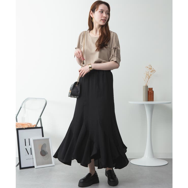 リボン付き袖ブラウス風カットソー | atONE | 詳細画像66 