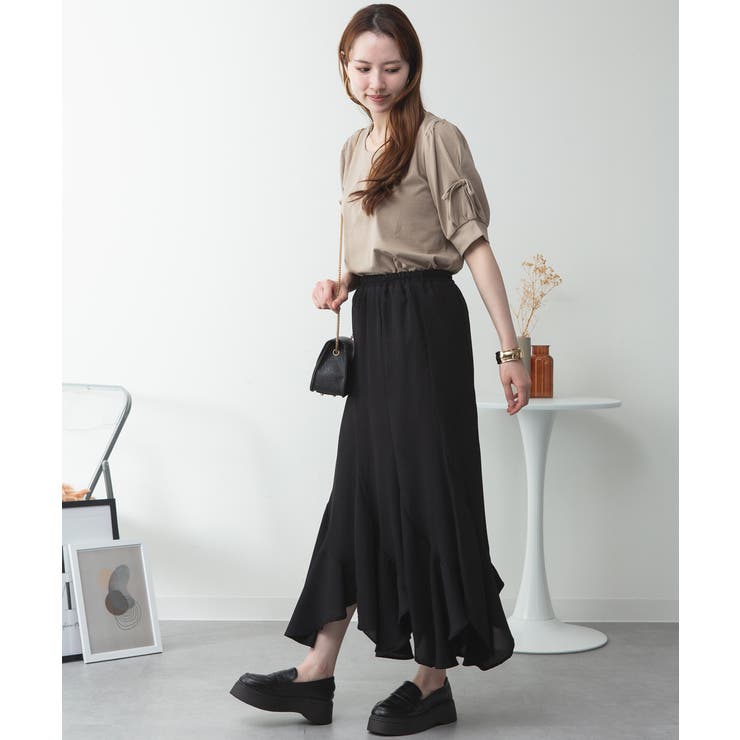 リボン付き袖ブラウス風カットソー | atONE | 詳細画像68 