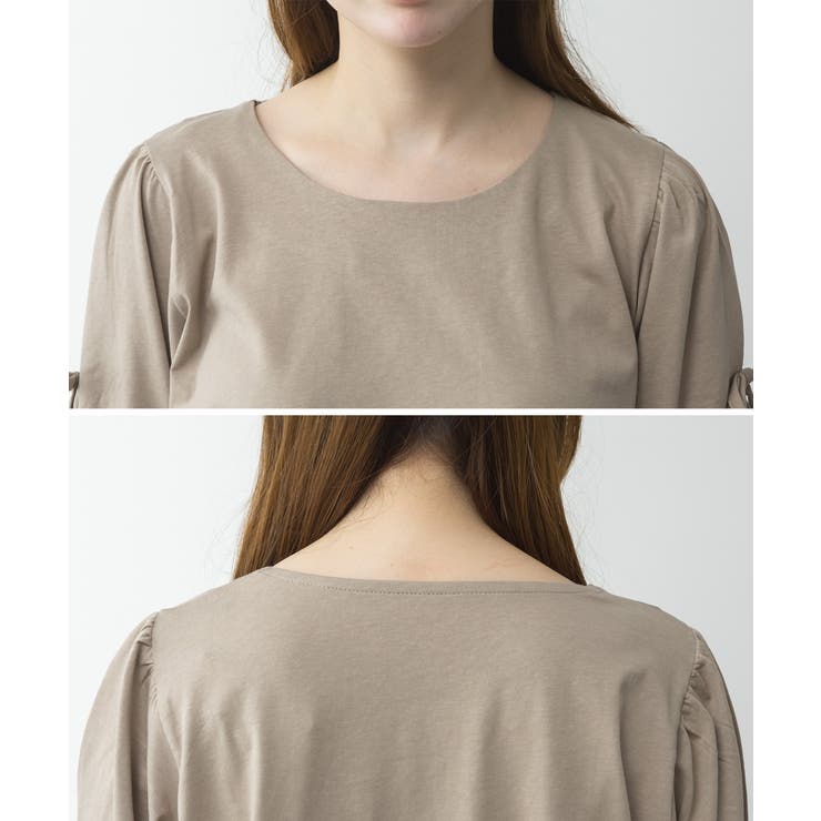 リボン付き袖ブラウス風カットソー | atONE | 詳細画像72 