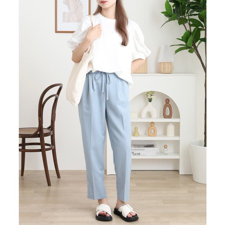 ラウンドネックパフスリーブ半袖Tシャツ | atONE | 詳細画像4 