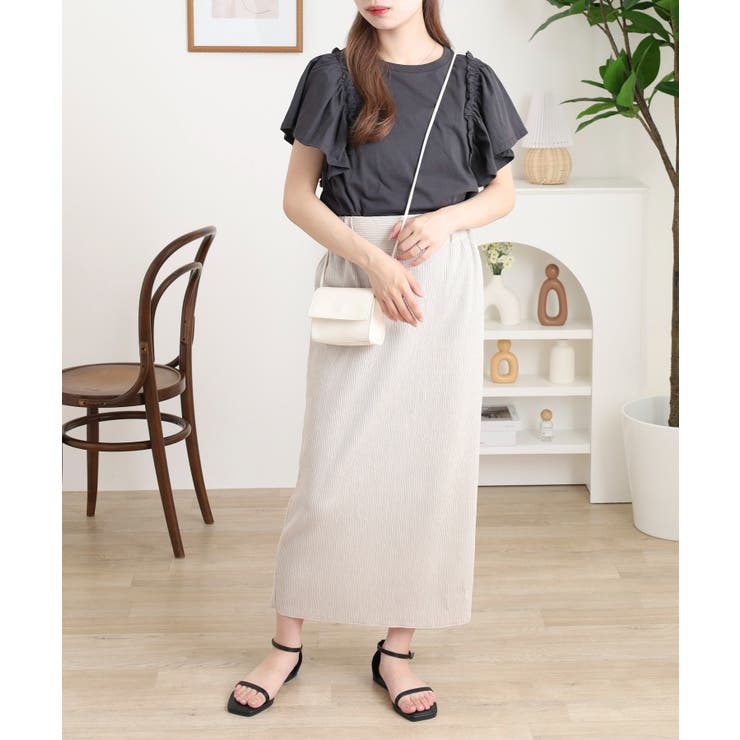 ショルダーフリルフレンチスリーブTシャツ | atONE | 詳細画像13 