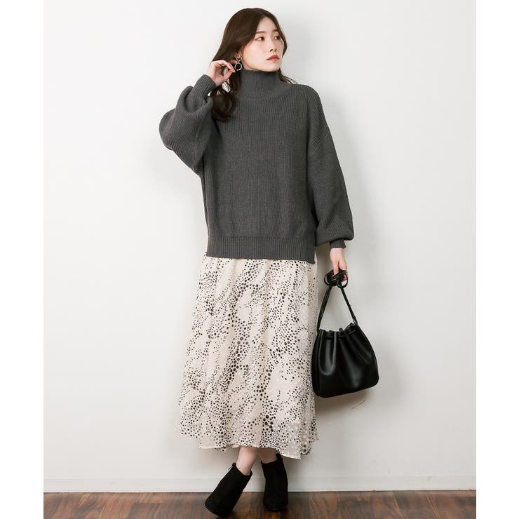 タートルネックボリュームニット | atONE | 詳細画像24 