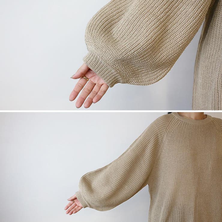 バルーン袖ゆるニット | atONE | 詳細画像33 