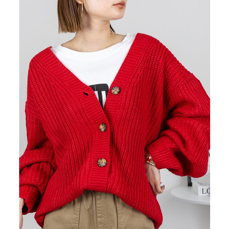 ニットカーディガン レディース オーバーサイズ | atONE | 詳細画像46 