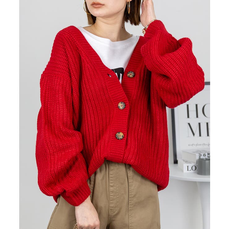 ニットカーディガン レディース オーバーサイズ | atONE | 詳細画像47 