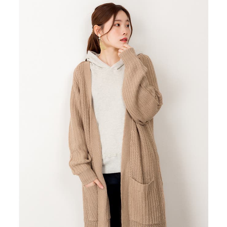 カーディガン ニットカーディガン ロングカーディガン[品番
