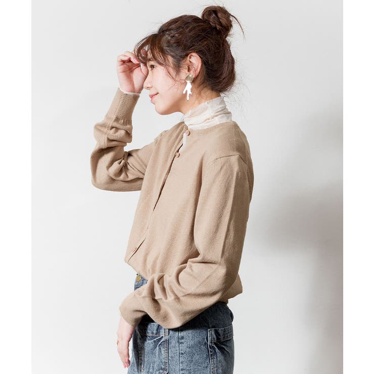 クルーネックカーディガン ニット セーター | atONE | 詳細画像32 