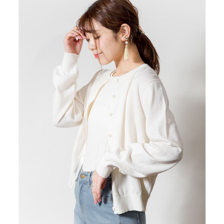 クルーネックカーディガン ニット セーター | atONE | 詳細画像52 