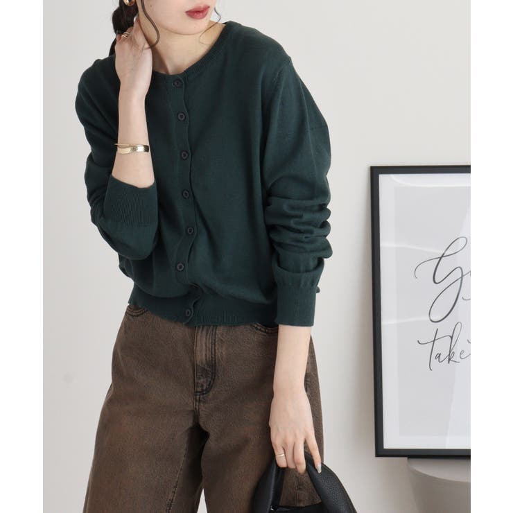 クルーネックカーディガン ニット セーター | atONE | 詳細画像74 