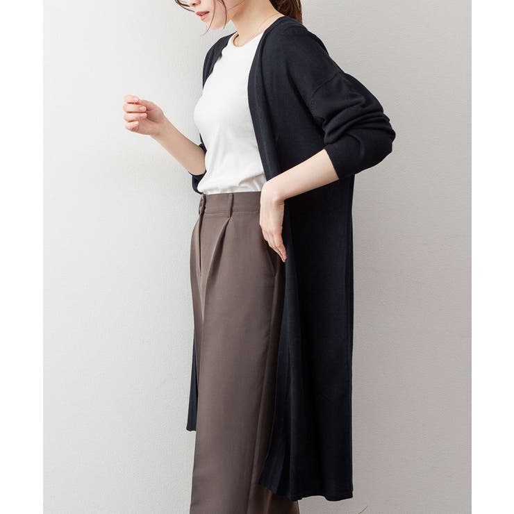 ひんやり涼感 Vネックロングカーディガン | atONE | 詳細画像22 