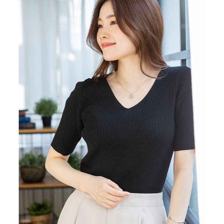 コットンリブニットトップス | atONE | 詳細画像13 