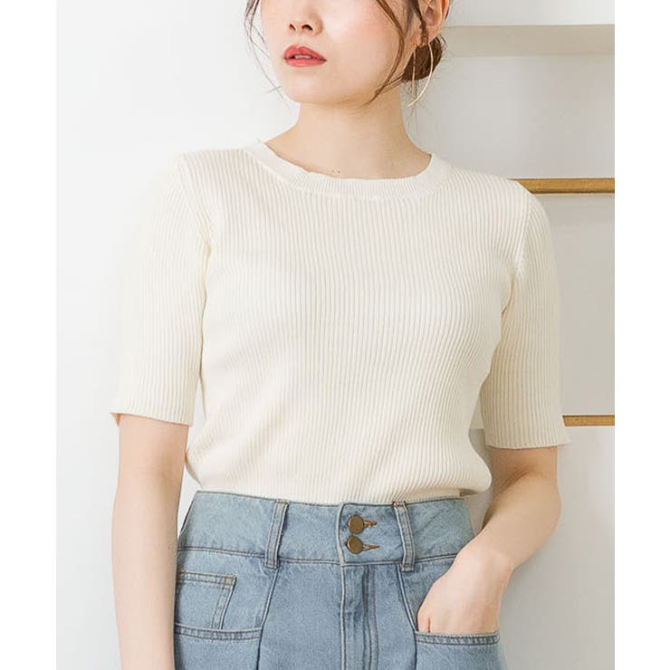 コットンリブニットトップス | atONE | 詳細画像18 