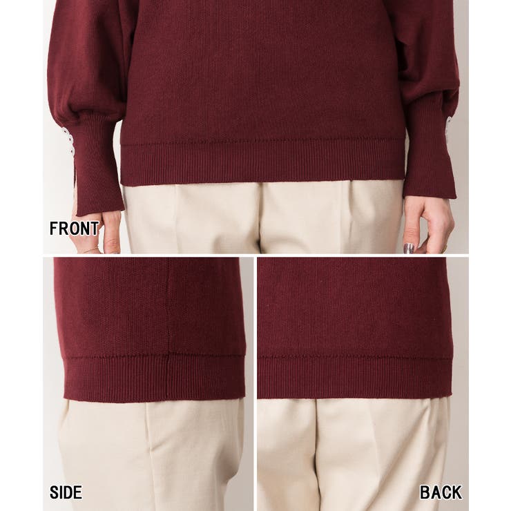 ハイネックバルーンスリーブセーター | atONE | 詳細画像19 