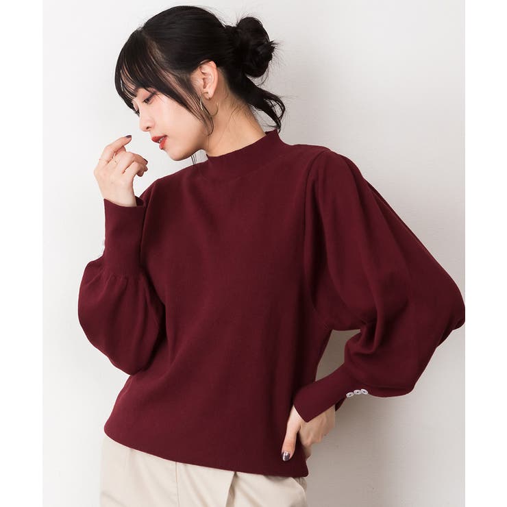 ハイネックバルーンスリーブセーター | atONE | 詳細画像28 