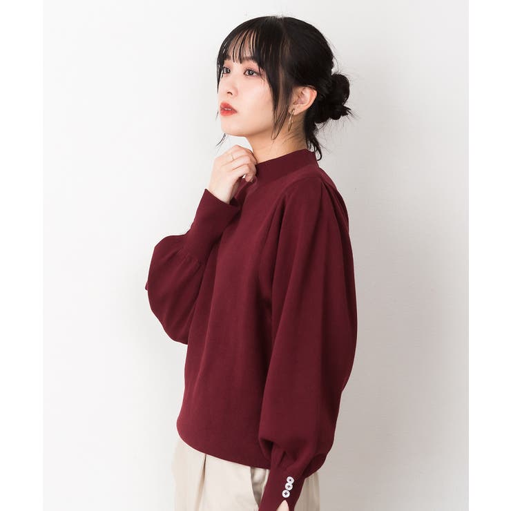 ハイネックバルーンスリーブセーター | atONE | 詳細画像29 