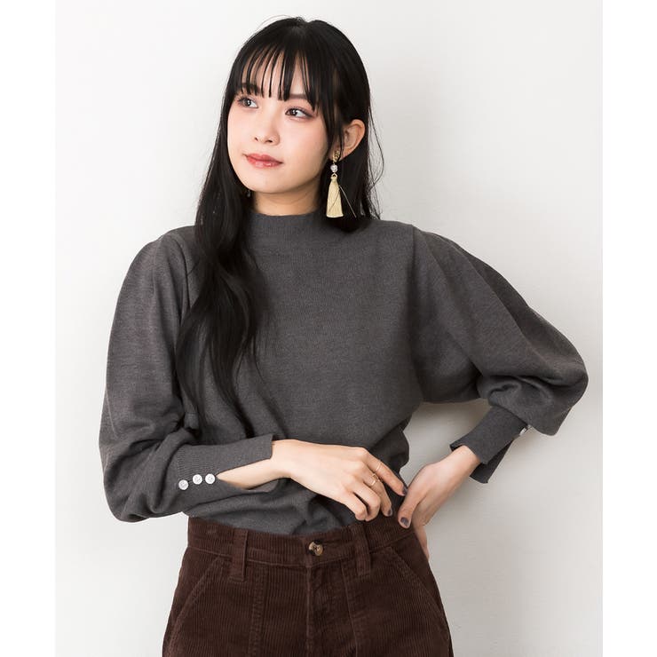 ハイネックバルーンスリーブセーター | atONE | 詳細画像46 