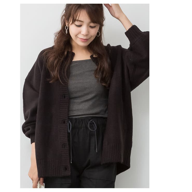 クルーネックふわふわニットカーディガン | atONE | 詳細画像24 