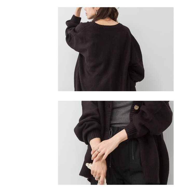 クルーネックふわふわニットカーディガン | atONE | 詳細画像25 