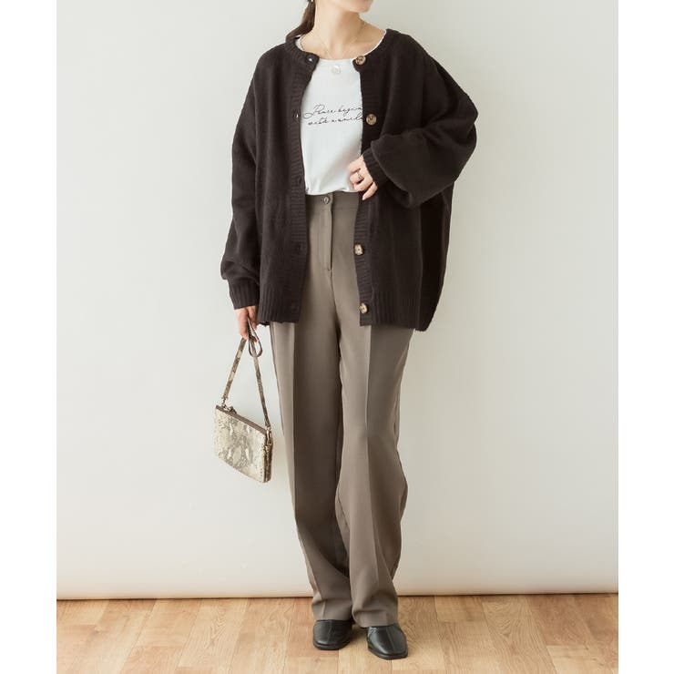 クルーネックふわふわニットカーディガン | atONE | 詳細画像6 