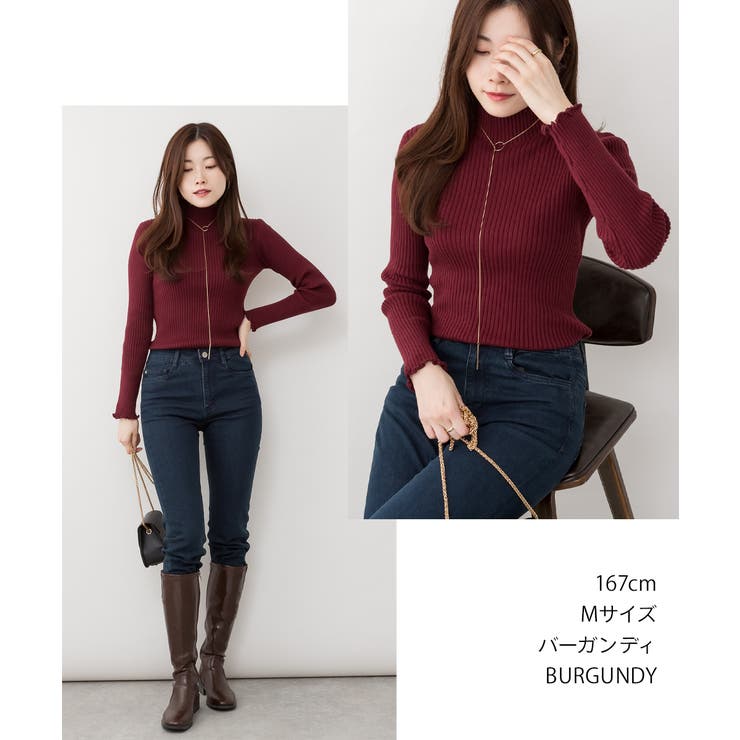 メロウリブニットトップス | atONE | 詳細画像5 