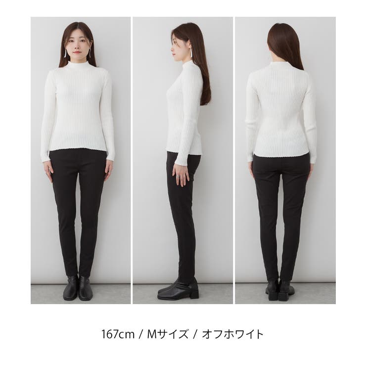 ハイネックリブニットトップス | atONE | 詳細画像8 