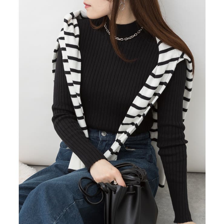 ハイネックリブニットトップス | atONE | 詳細画像9 