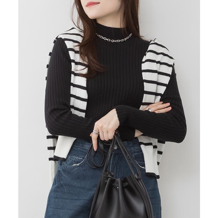 ハイネックリブニットトップス | atONE | 詳細画像10 