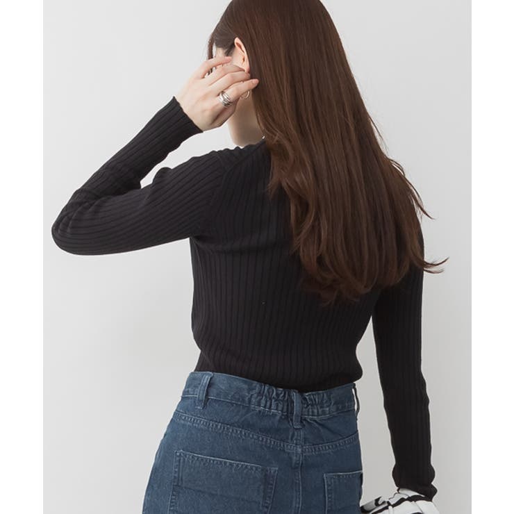 ハイネックリブニットトップス | atONE | 詳細画像12 