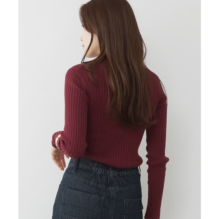 ハイネックリブニットトップス | atONE | 詳細画像17 