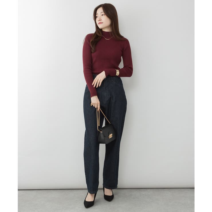 ハイネックリブニットトップス | atONE | 詳細画像18 