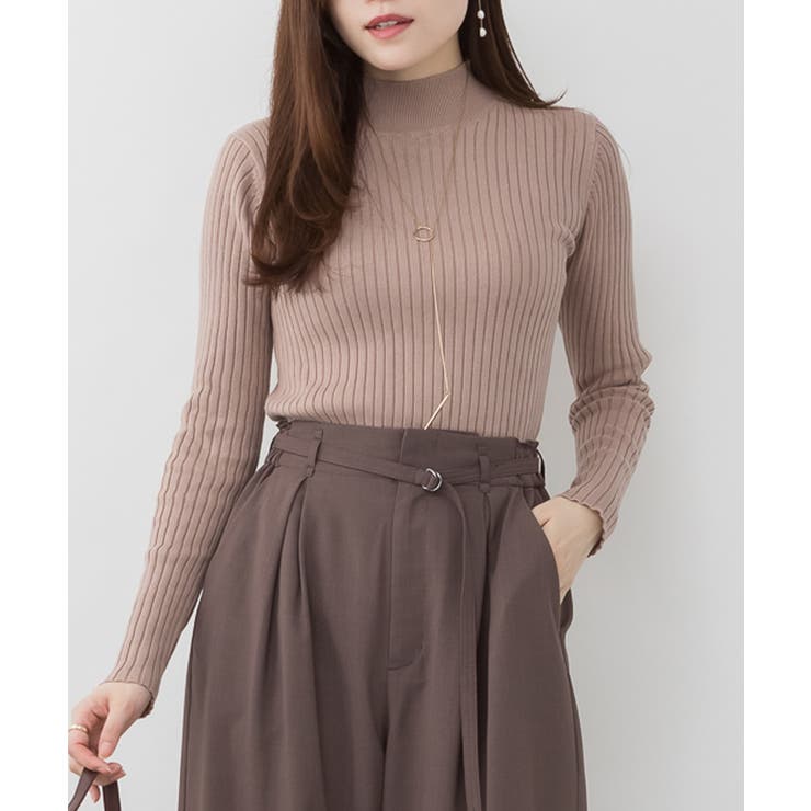 ハイネックリブニットトップス | atONE | 詳細画像24 